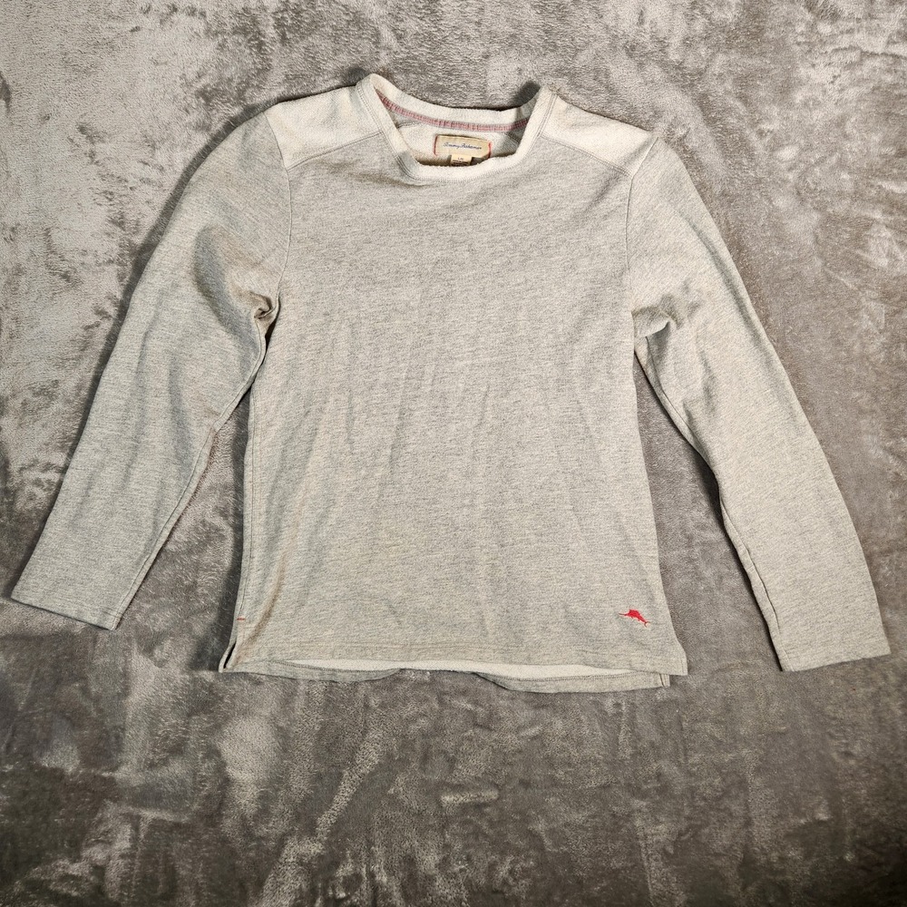Tommy Bahama Sweatshirt Men's Large Grey Lounge Sleepwear Pullover Shirt 229901
